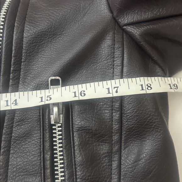 NWT (size XS) H&M Brown Leather Jacket - Picture 10 of 10